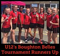 U12's Boughton Belles Tournament Runners Up 2018 